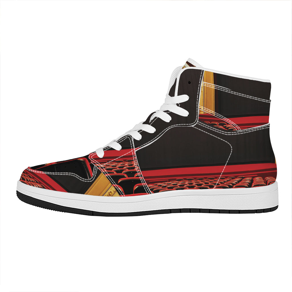 Theatre Stage Print High Top Leather Sneakers