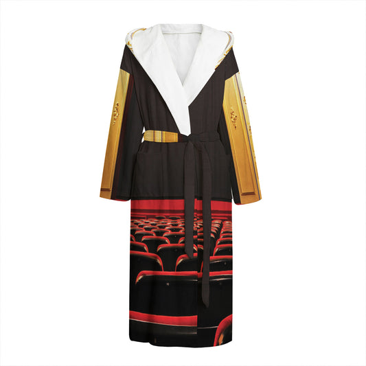 Theatre Stage Print Hooded Bathrobe