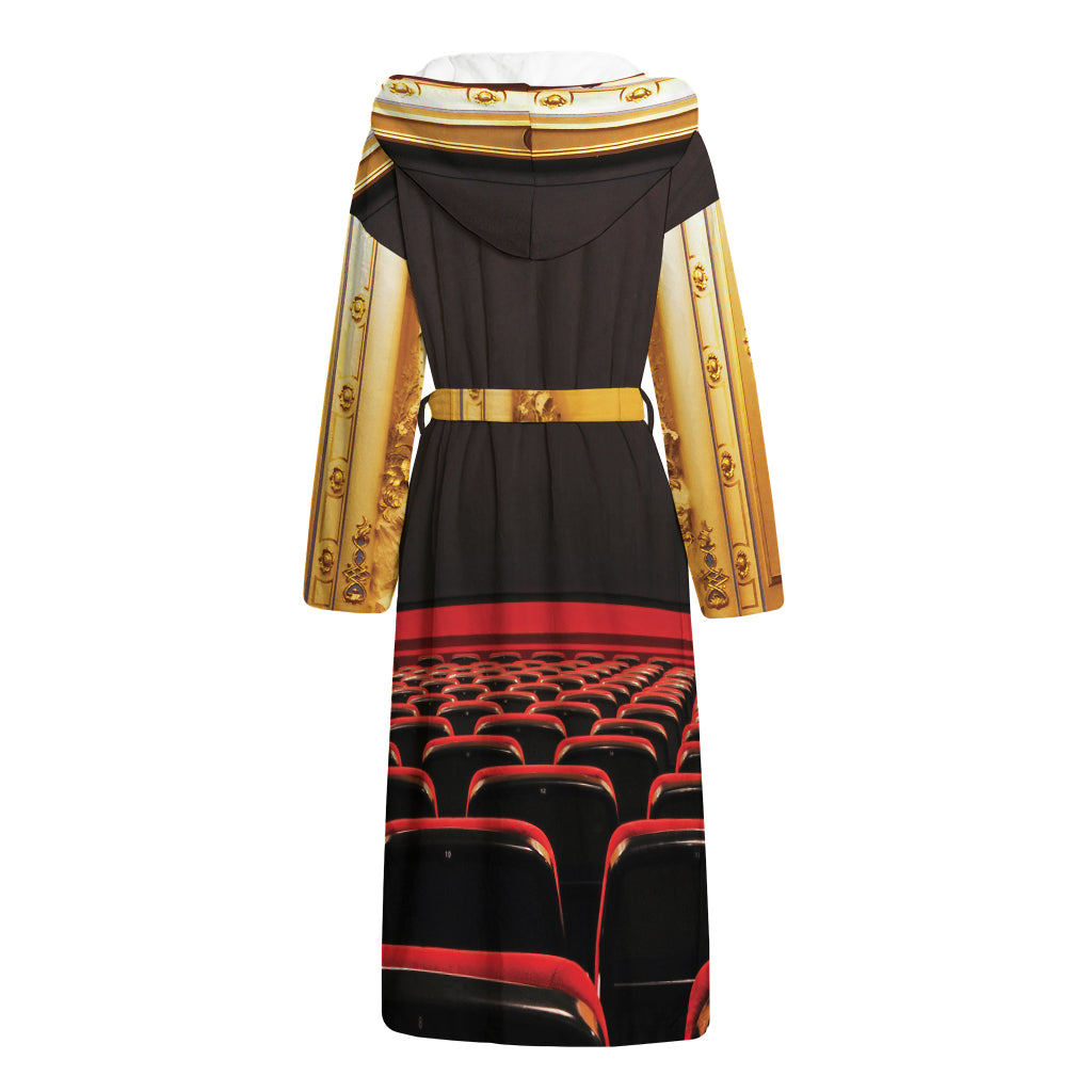 Theatre Stage Print Hooded Bathrobe