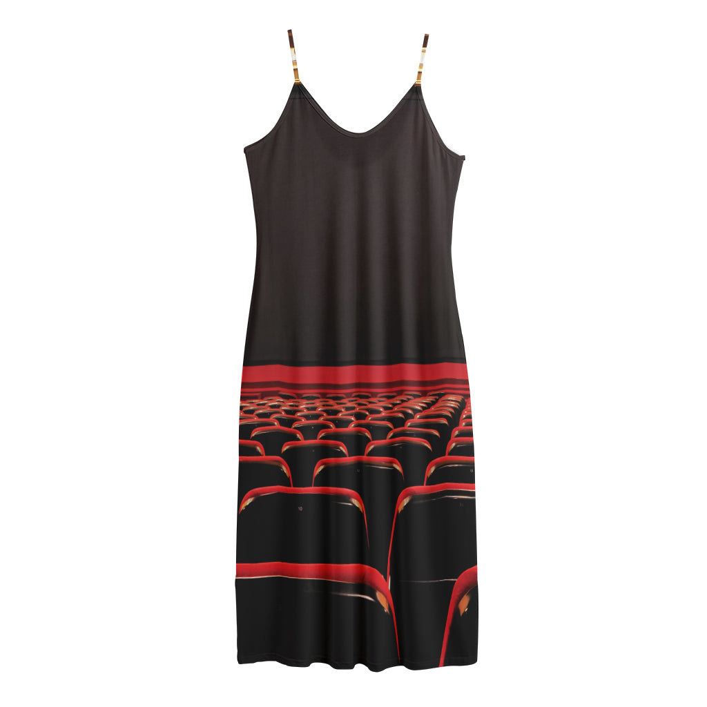 Theatre Stage Print Jersey Midi Cami Dress