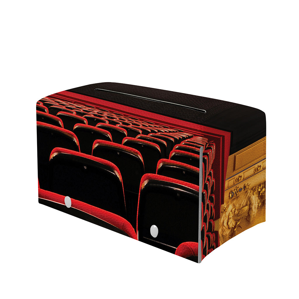 Theatre Stage Print Leather Tissue Box Cover