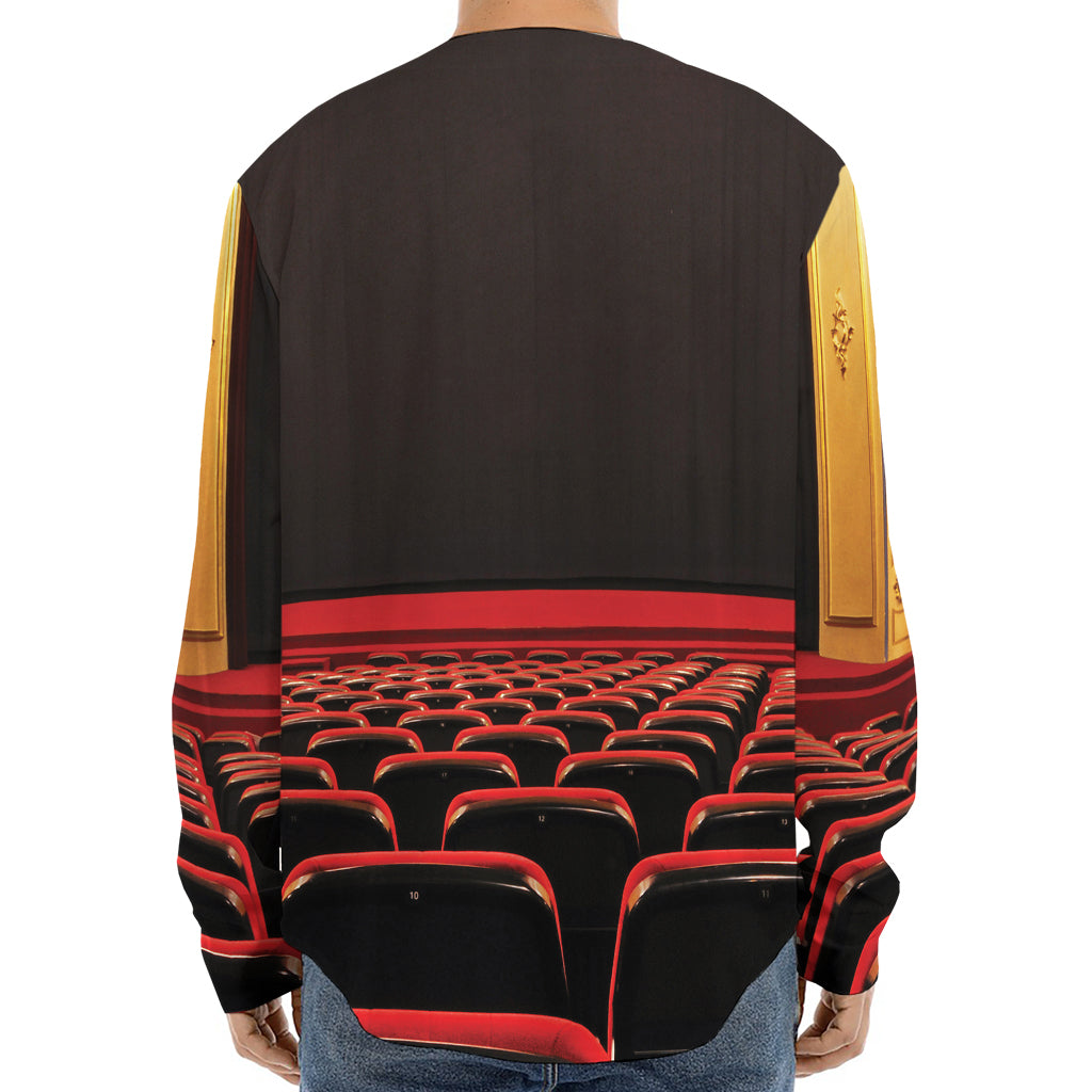 Theatre Stage Print Long Sleeve Baseball Jersey