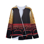 Theatre Stage Print Long Sleeve Short Coat