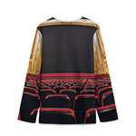 Theatre Stage Print Long Sleeve Short Coat