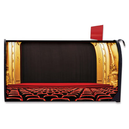 Theatre Stage Print Mailbox Cover