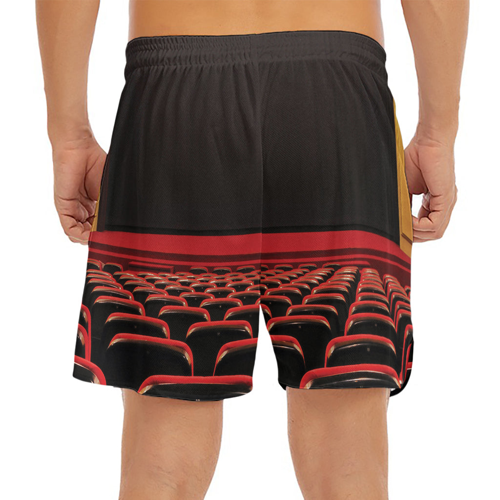 Theatre Stage Print Men's Split Running Shorts