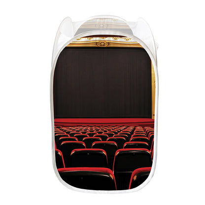 Theatre Stage Print Mesh Laundry Hamper