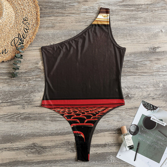 Theatre Stage Print One Shoulder Bodysuit