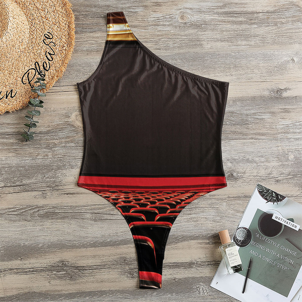 Theatre Stage Print One Shoulder Bodysuit