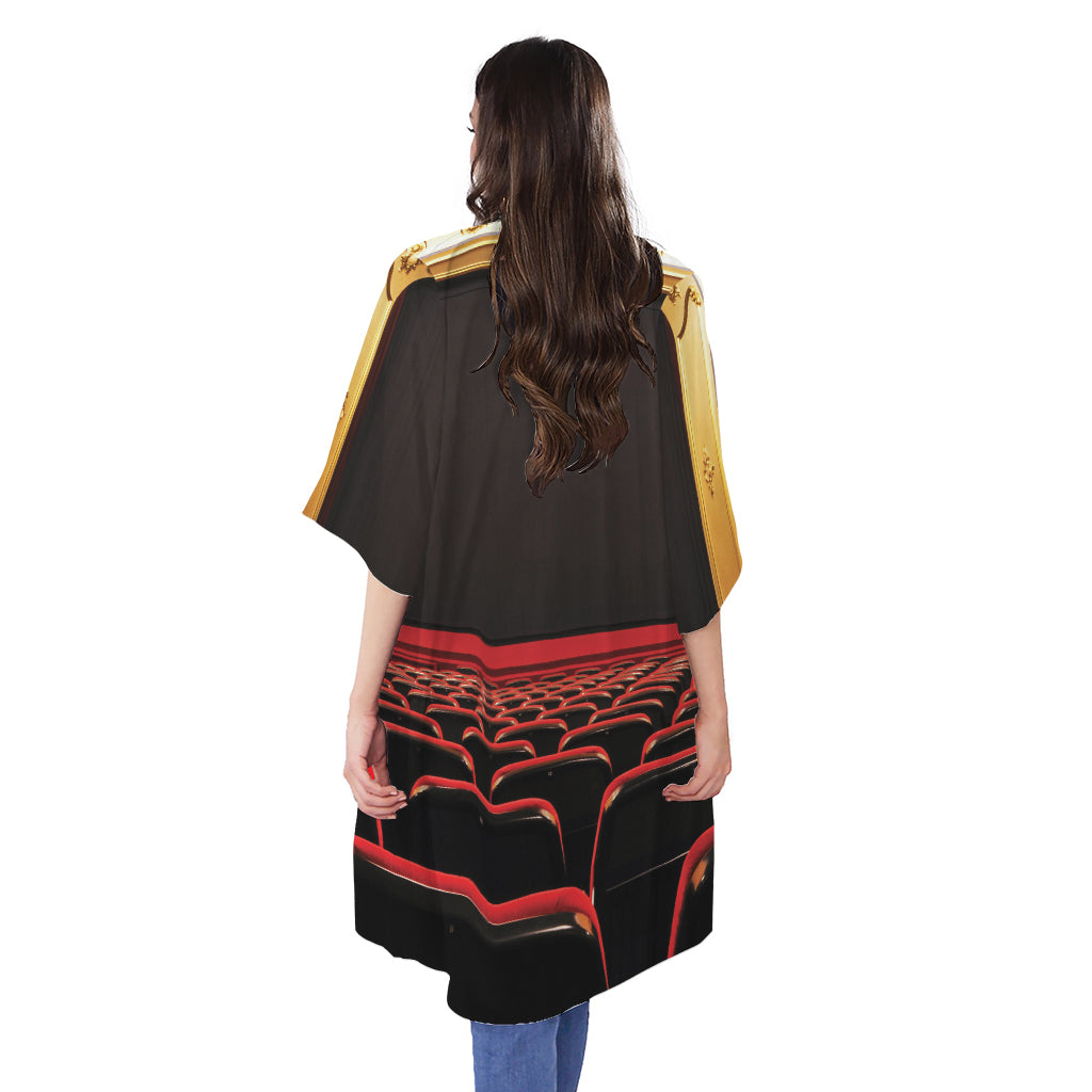 Theatre Stage Print Open Front Beach Cover Up