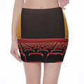 Theatre Stage Print Pencil Mini Skirt