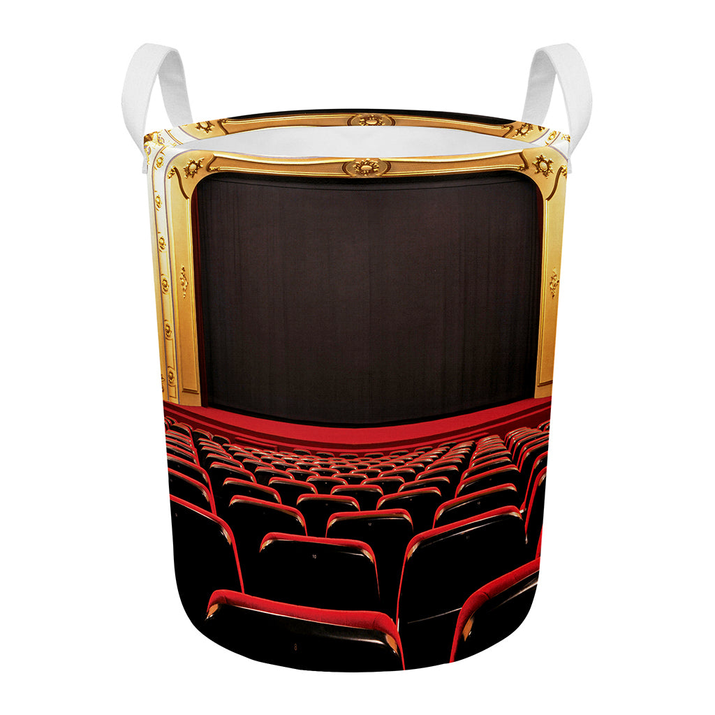Theatre Stage Print Round Laundry Basket