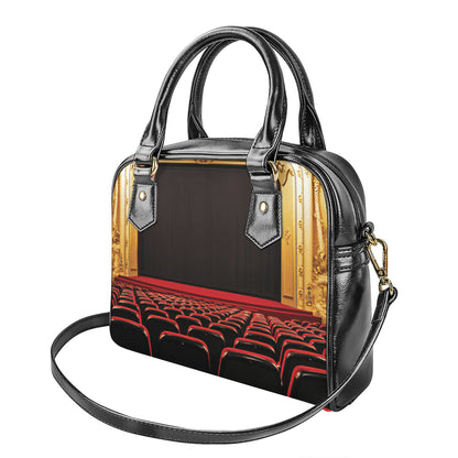 Theatre Stage Print Shoulder Handbag