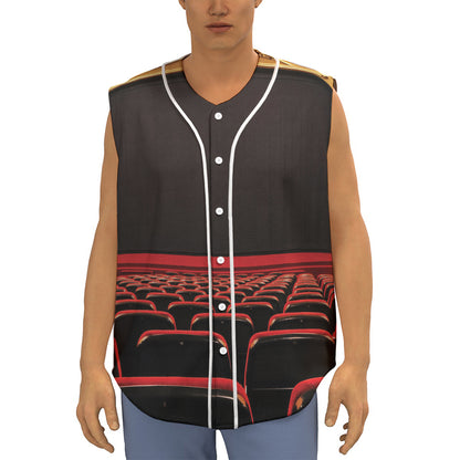Theatre Stage Print Sleeveless Baseball Jersey