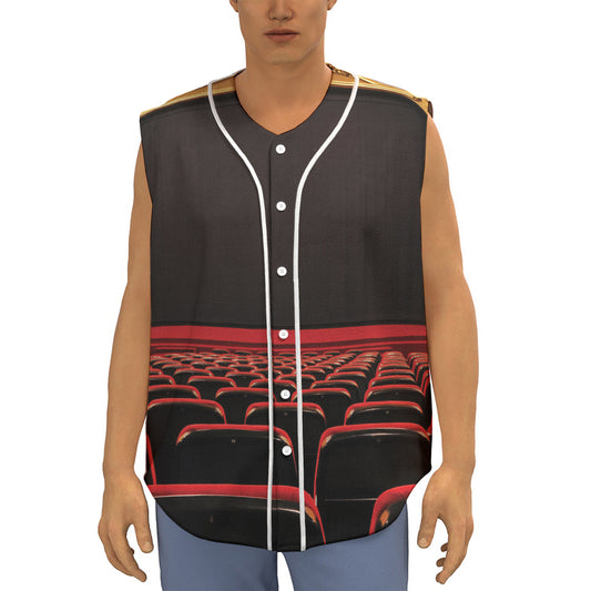 Theatre Stage Print Sleeveless Baseball Jersey