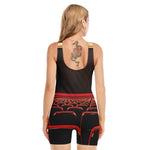 Theatre Stage Print Sleeveless One Piece Swimsuit