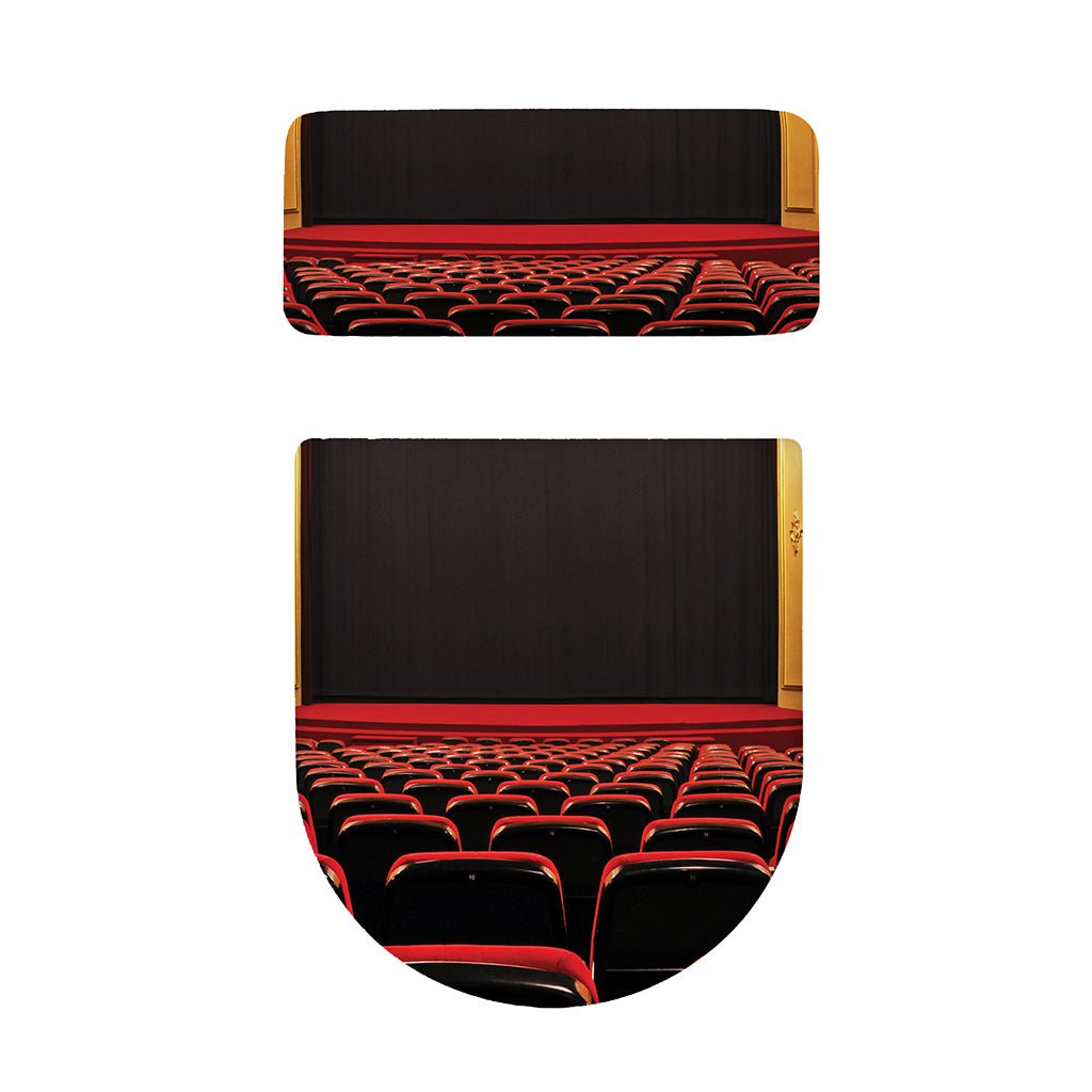 Theatre Stage Print Toilet Lid And Tank Cover Set