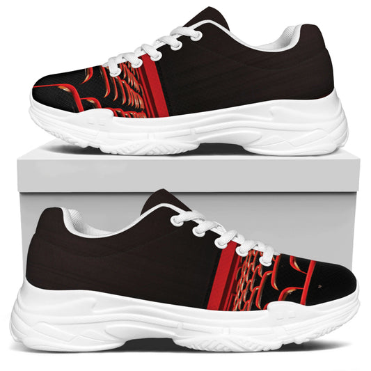 Theatre Stage Print White Chunky Shoes