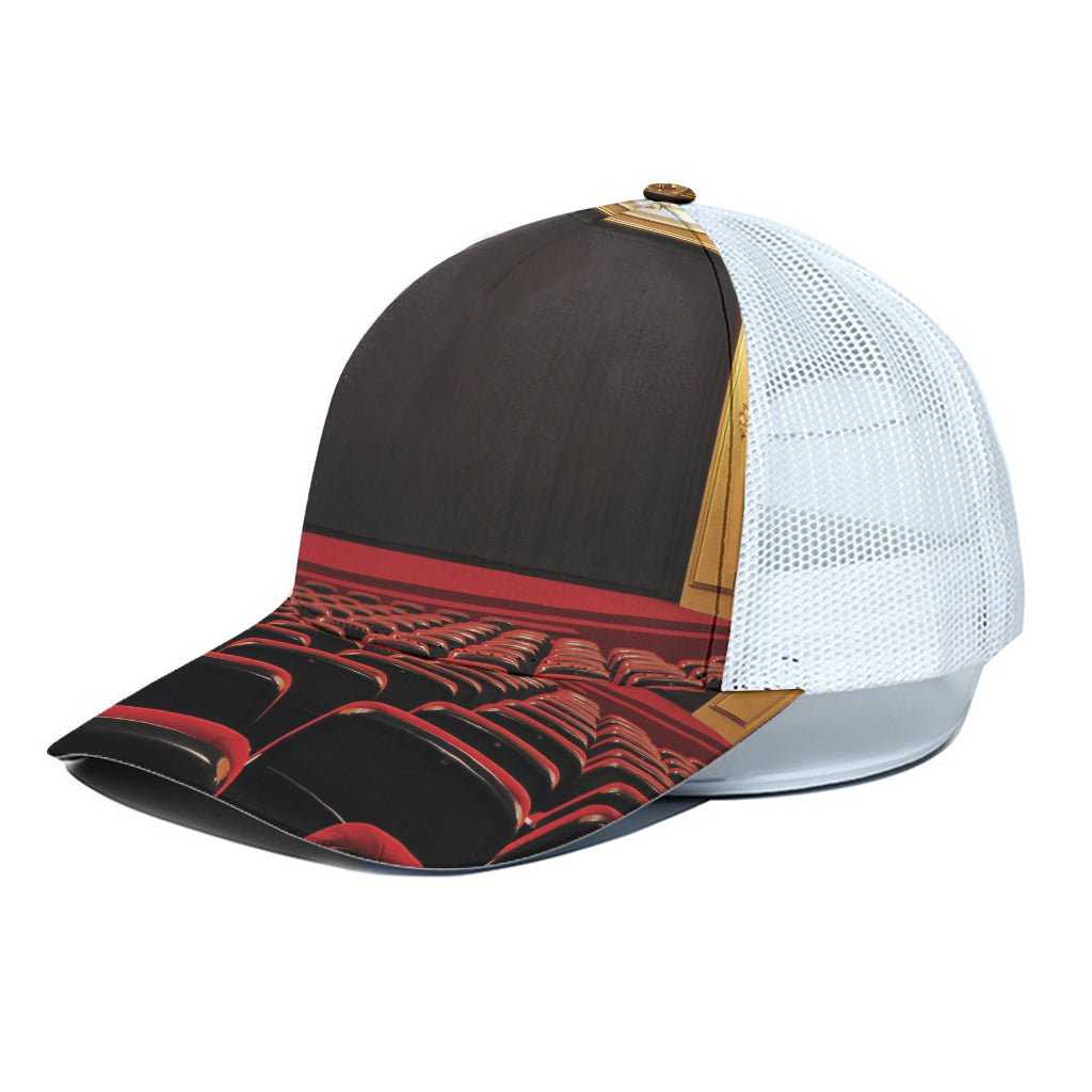 Theatre Stage Print White Mesh Trucker Cap