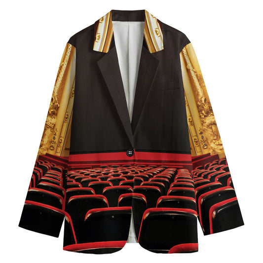 Theatre Stage Print Women's Cotton Blazer