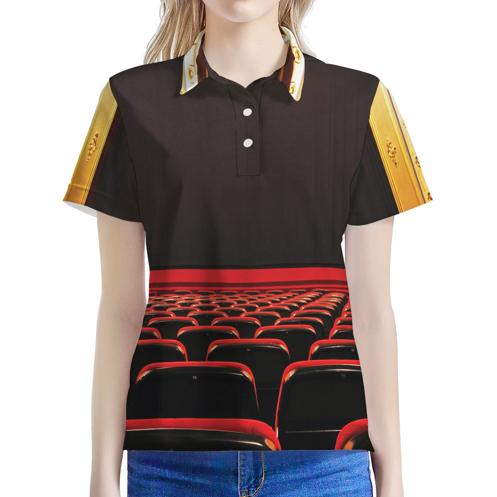 Theatre Stage Print Women's Polo Shirt