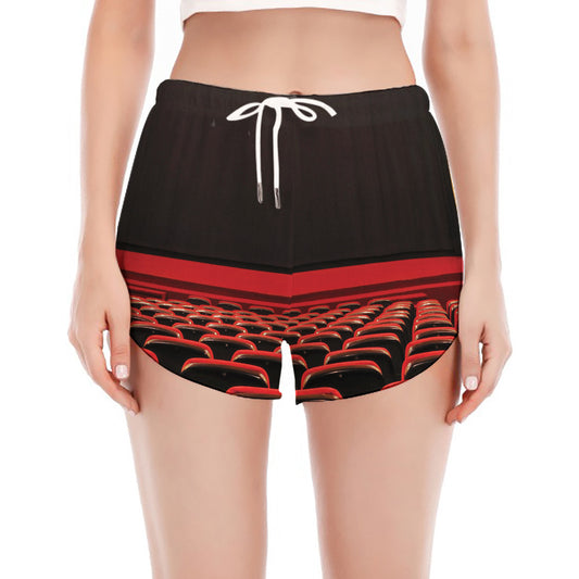 Theatre Stage Print Women's Split Running Shorts