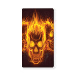 Three Flaming Skull Print Baby Crib Sheet