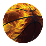 Three Flaming Skull Print Basketball