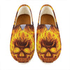 Three Flaming Skull Print Casual Shoes