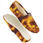 Three Flaming Skull Print Casual Shoes