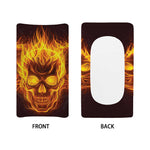 Three Flaming Skull Print Changing Pad Cover