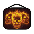Three Flaming Skull Print Classic Bible Case