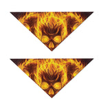 Three Flaming Skull Print Dog Bandana