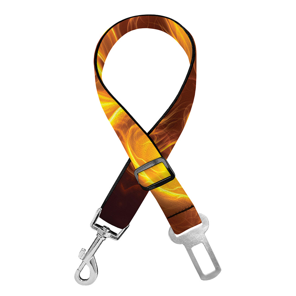 Three Flaming Skull Print Dog Seat Belt