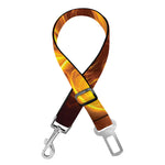 Three Flaming Skull Print Dog Seat Belt