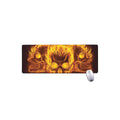 Three Flaming Skull Print Extended Mouse Pad