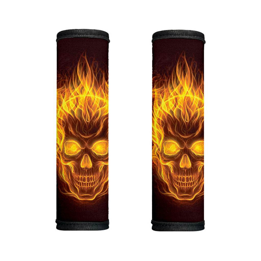 Three Flaming Skull Print Handle Covers