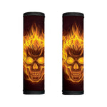 Three Flaming Skull Print Handle Covers