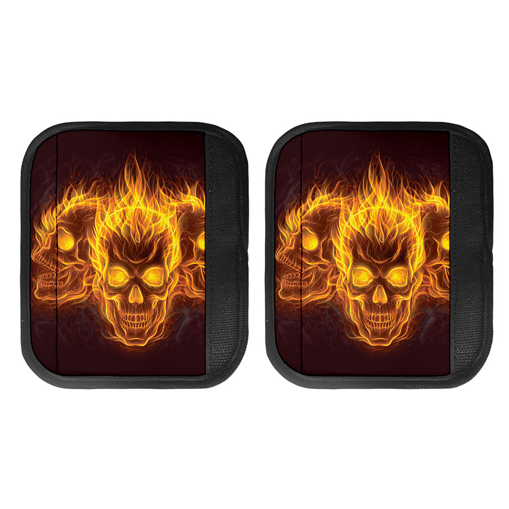 Three Flaming Skull Print Handle Covers