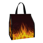 Three Flaming Skull Print Insulated Lunch Tote