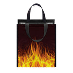 Three Flaming Skull Print Insulated Lunch Tote