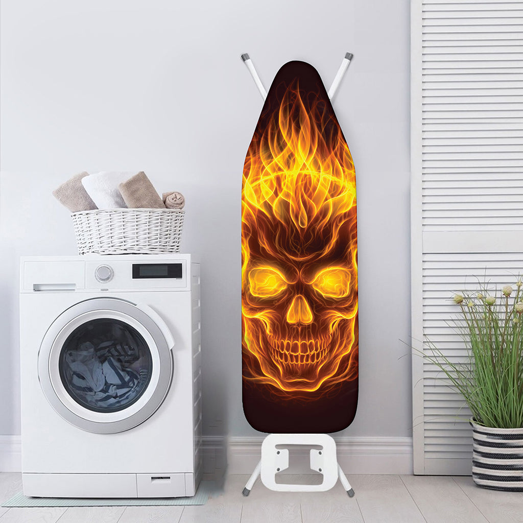 Three Flaming Skull Print Ironing Board Cover
