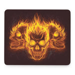 Three Flaming Skull Print Mouse Pad