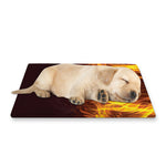 Three Flaming Skull Print Pet Cooling Mat Cover