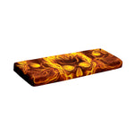 Three Flaming Skull Print Piano Keyboard Cover