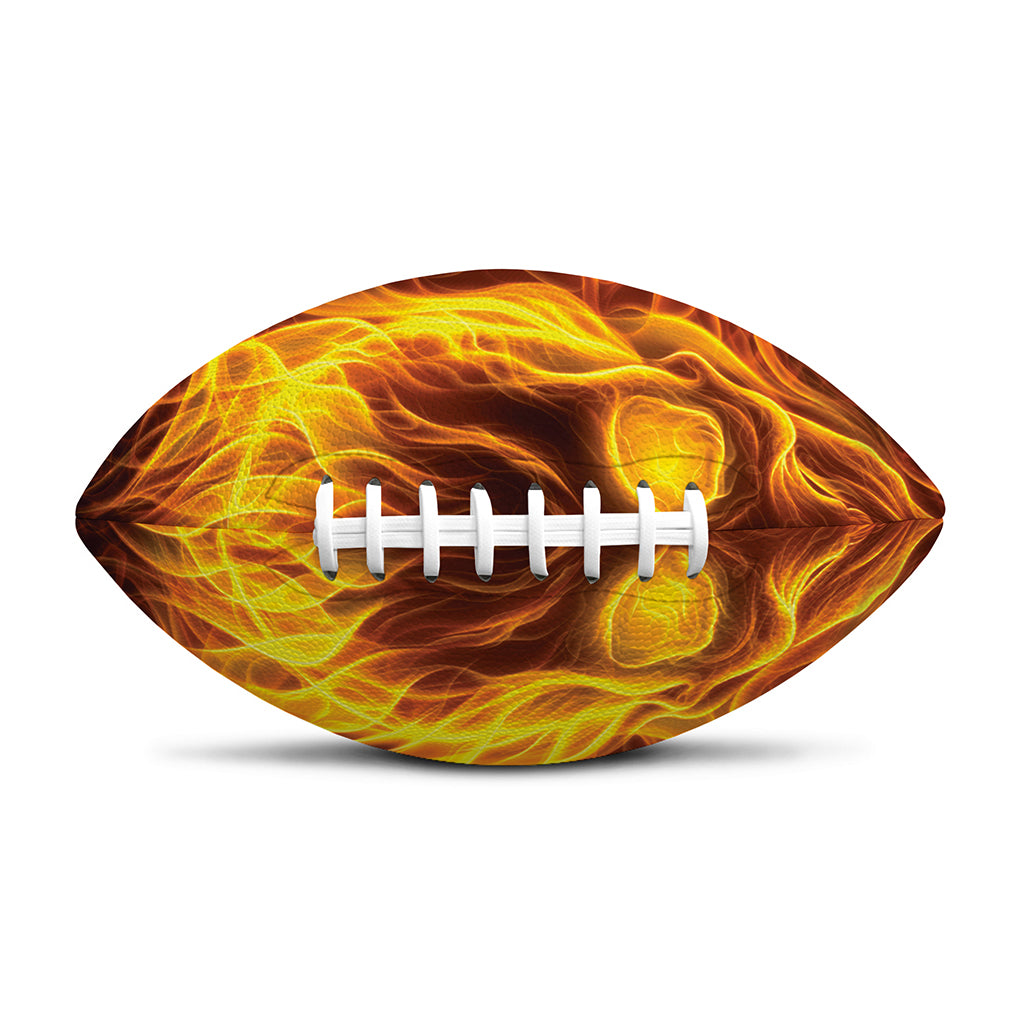 Three Flaming Skull Print Rugby Ball