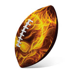 Three Flaming Skull Print Rugby Ball
