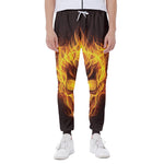 Three Flaming Skull Print Scuba Joggers