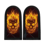 Three Flaming Skull Print Skillet Handle Cover