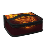 Three Flaming Skull Print Small Lunch Bag